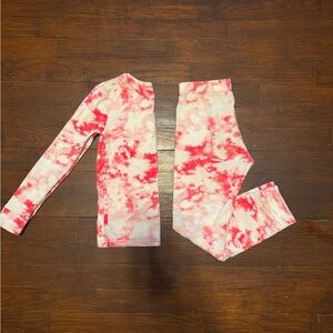 Cat & Jack Pink and White Tie-Dye Leggings